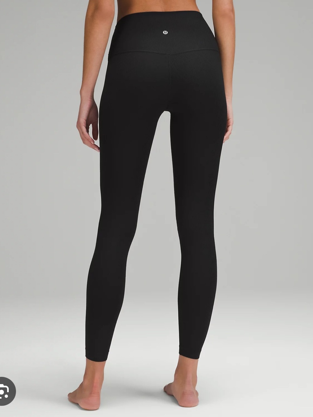 lululemon athletica Black Ribbed High-Rise Leggings